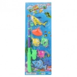 Canne à pêche en plastique avec poissons magnétiques pour enfants