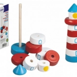 Houten stapelpiramide vuurtoren DETOA