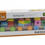 Petit train en bois empilable pour enfants 18 mois+