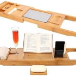 Bamboe badplank Thuis-spa – uittrekbare badtray