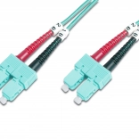 Patch Cable Optical Duplex SC-SC MM 50/125 OM3 LSOH 3m, Turquoise