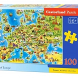 Legpuzzel Kaart van Europa 100 stukjes