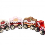 Wooden Train with Magnets Cakes 4 Pieces CUBIKA