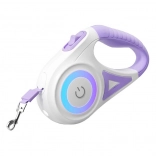 Automatic leash with LED Rojeco 5 m purple