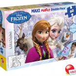 Frozen Puzzle Maxi 60 Elsa and Anna 70x50 cm 2-in-1