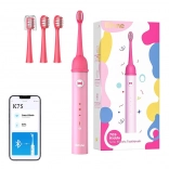 Brosse à dents sonique pour enfants avec application BITVAE K7S, rose