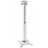 Ceiling projector mount, height-adjustable 50–77 cm, 15 kg load, white