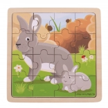 Bigjigs Toys puzzle rabbit with bunny