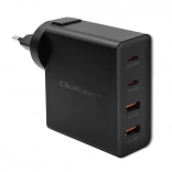 GaN‑Ladegerät Power Pro 130 W, 2× USB‑C, 2× USB‑A, PD, schwarz