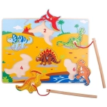 Bigjigs Toys Wooden Dinosaur Catching Game