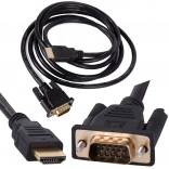 câble HDMI vers VGA 2 m, Full HD, connecteurs plaqués or