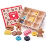 Wooden Box with Cookie Toys