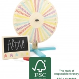 roue de la fortune en bois avec tableau scolaire SMALL FOOT Active