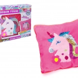 Unicorn Pillow with Sequins and Sewing for Kids