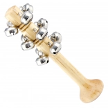 bino carillon à grelots sur poignée en bois