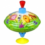 LENA Spinning Top Jungle 16 cm with Suction Cup
