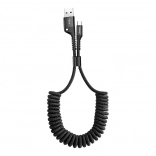 Baseus Feder-USB‑C‑Kabel 1 m, Schnellladen 2 A, schwarz