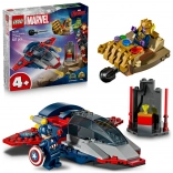 LEGO Marvel Captain America vs Thanos building kit for kids 4+