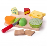 Bigjigs Toys Wooden Cheese Set on Board