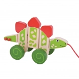 Pull-Along Wooden Dinosaur Stegosaurus Bigjigs Baby