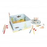 Jeu de pêche magnétique motif 4 amis