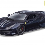 Ferrari TOP 488 Pista blue with silver stripe 1:24 model Bburago