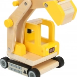 wooden excavator with bucket small foot