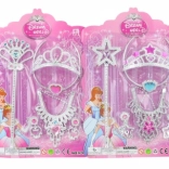 Princess set crown and scepter with necklace and earrings