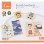 Viga wooden matching game – Professions: 24 pieces, 8 jobs