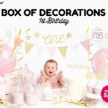 1st Birthday Decoration Set, Rose Gold