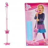 Pink children’s microphone with stand and MP3 (85–115 cm)
