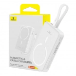 Magnetische Powerbank BASEUS Magnetic Mini 10000 mAh mit MagSafe und Schnellladen 20 W (weiß)