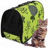 Sac de transport pour animaux de compagnie vert avec motif floral