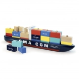 Wooden container ship CMA CGM Jules Verne – VILAC puzzle