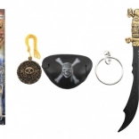 pirate set plastic sword with accessories 58 cm on card