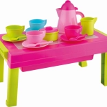 Androni coffee set with foldable 2-in-1 table – 17 pieces