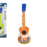 Plastik-Ukulele mit Tiermotiven 40 cm mit Plektrum