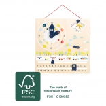 SMALL FOOT Educational Calendar with Clock