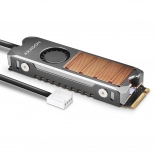 Koperen koellichaam met ventilator voor dubbelzijdige M.2 2280-SSD, hoogte 13 mm