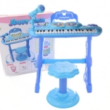 Children's piano with adapter blue