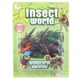 Collection of Plastic Bugs on Card