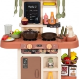 Children's Kitchen with Sounds, LED and Steam Generator, 42 Accessories