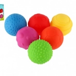 set of textured sensory rubber balls 6 pcs