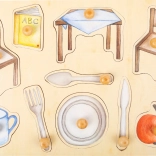 small foot wooden puzzle everyday objects