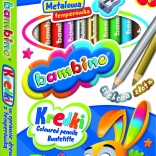 Bambino round crayons 12 colors with sharpener