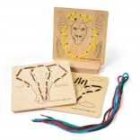 Bigjigs Toys Lacing by Numbers – Wild Animals