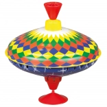 Metal spinning top multicolor 19 cm