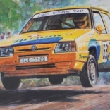 Skoda Favorit Rallye 96 Car Model in 1:72 Scale