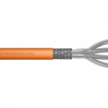 CAT7, S/FTP, Dca, solid, AWG 23/1, LSOH, 50m, orange