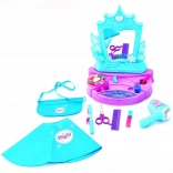 Kids' vanity table with mirror and working hair dryer